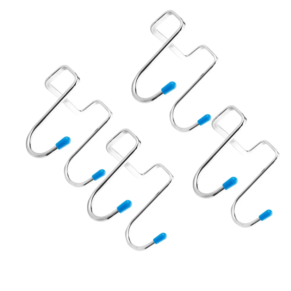 4Pcs 304 Stainless Steel Hook Shape Double Hanging Hooks Nail-Free Hanger for Hat Clothes Prop (Flat Double Hook Blue Rubber
4Pcs 304 Stainless Steel Hook Shape Double Hanging Hooks Nail-Free Hanger for Hat Clothes Prop (Flat Double Hook Blue Rubber