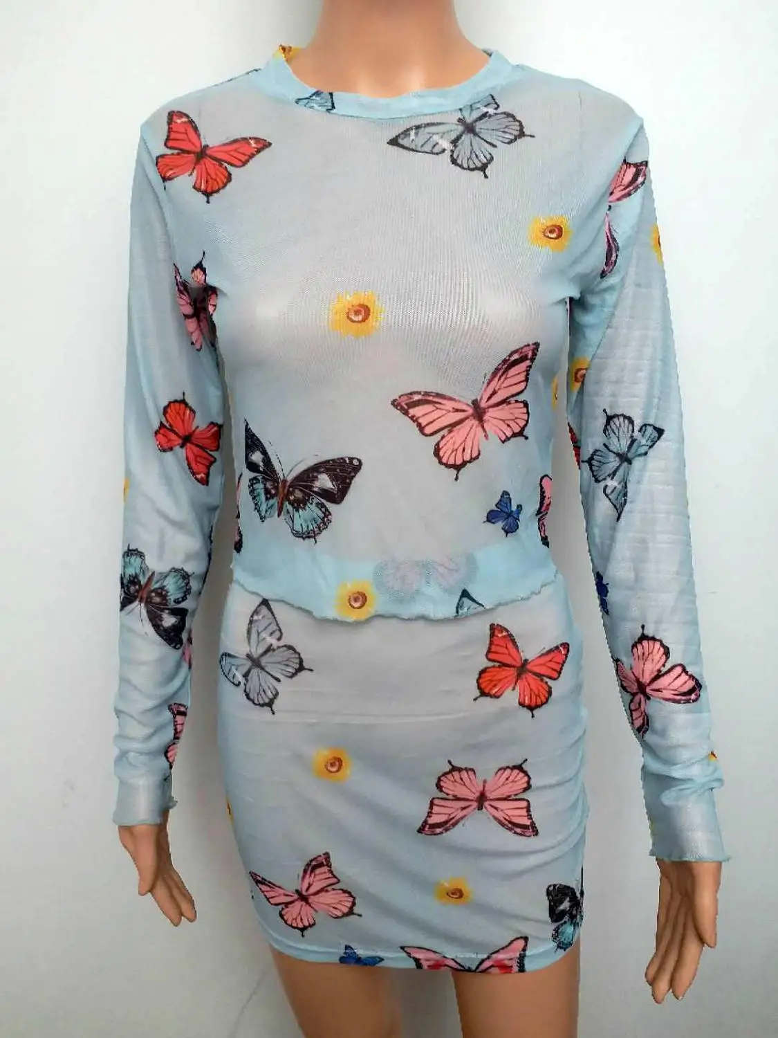 Crop Top Set Long Sleeve Crop Top and Skirt Set 2 Piece Women Summer 2020 Butterfly Two Piece Sets Mesh Sheer Sexy Club Outfits
Crop Top Set Long Sleeve Crop Top and Skirt Set 2 Piece Women Summer 2020 Butterfly Two Piece Sets Mesh Sheer Sexy Club Outfits