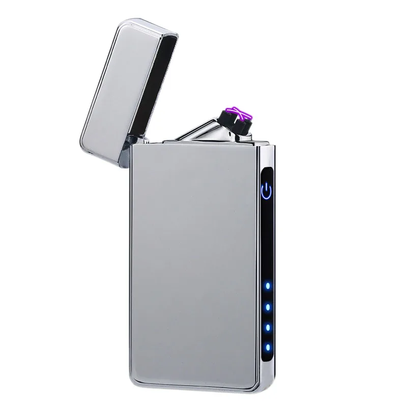 Фото Ветрозащитная Электронная зажигалка для сигарет с Usb-зарядкой умный пресс-экран