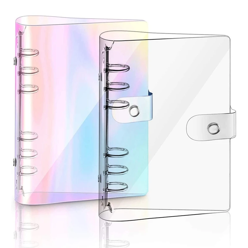 2 PCS A5 Rainbow Soft PVC Notebook Binder Clear Soft PVC Notebook Cover, Loose Leaf Personal Planner Binder
2 PCS A5 Rainbow Soft PVC Notebook Binder Clear Soft PVC Notebook Cover, Loose Leaf Personal Planner Binder
