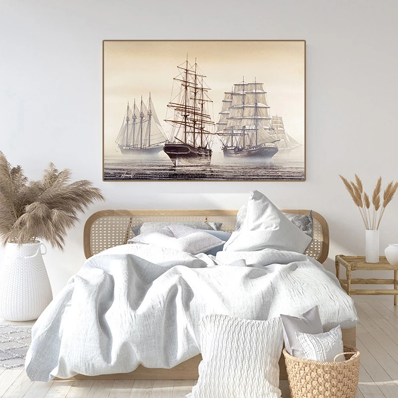 Nordic Retro Sailing Posters and Prints Seascape Canvas Paintings Modern Minimalist Wall Art Living Room Home Decoration Picture
Nordic Retro Sailing Posters and Prints Seascape Canvas Paintings Modern Minimalist Wall Art Living Room Home Decoration Picture