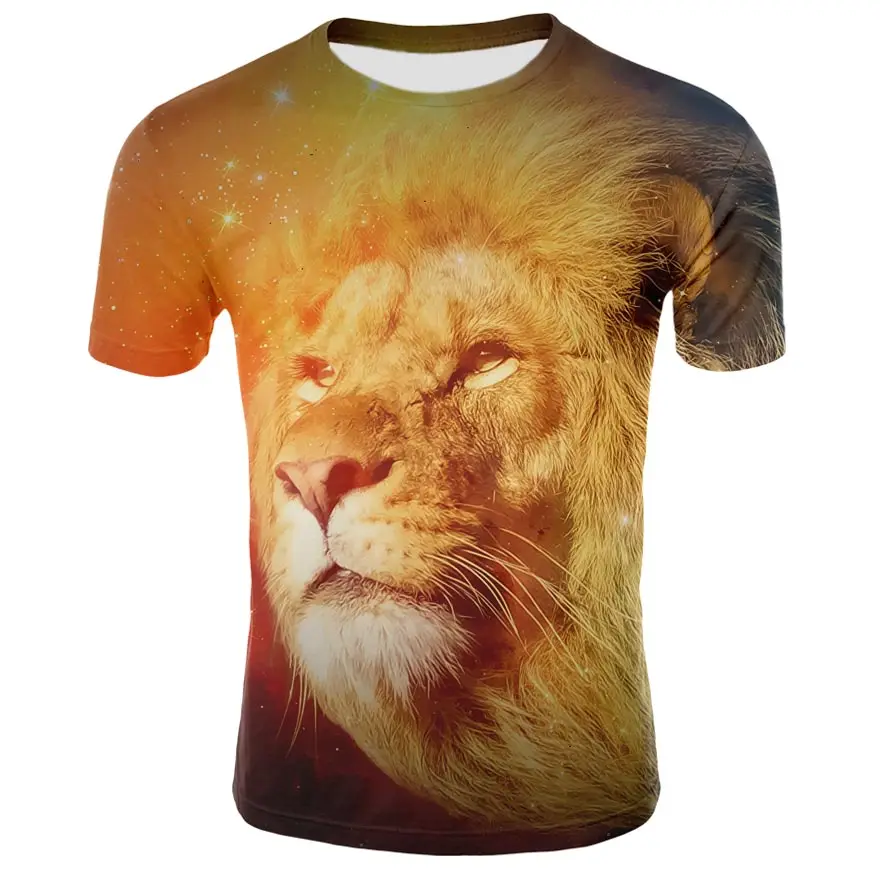 2020 leisure 3D printing animal lion king short sleeve round neck T-shirt 3D pattern personality T-shirt men and women comfortab
2020 leisure 3D printing animal lion king short sleeve round neck T-shirt 3D pattern personality T-shirt men and women comfortab