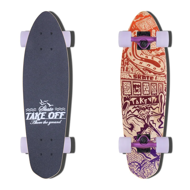 2021 New Fish Beginer Single Kicktail Cruiser Rocker Shape Road Skateboard Teenager Adult Skating Street Board Maple 4 Wheels
2021 New Fish Beginer Single Kicktail Cruiser Rocker Shape Road Skateboard Teenager Adult Skating Street Board Maple 4 Wheels