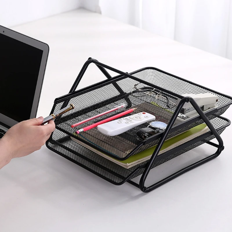Metal Mesh 2 Tier Document Letter Tray Desk Organizer File Holder Magazine Notebook Organizer Office Supplies
Metal Mesh 2 Tier Document Letter Tray Desk Organizer File Holder Magazine Notebook Organizer Office Supplies