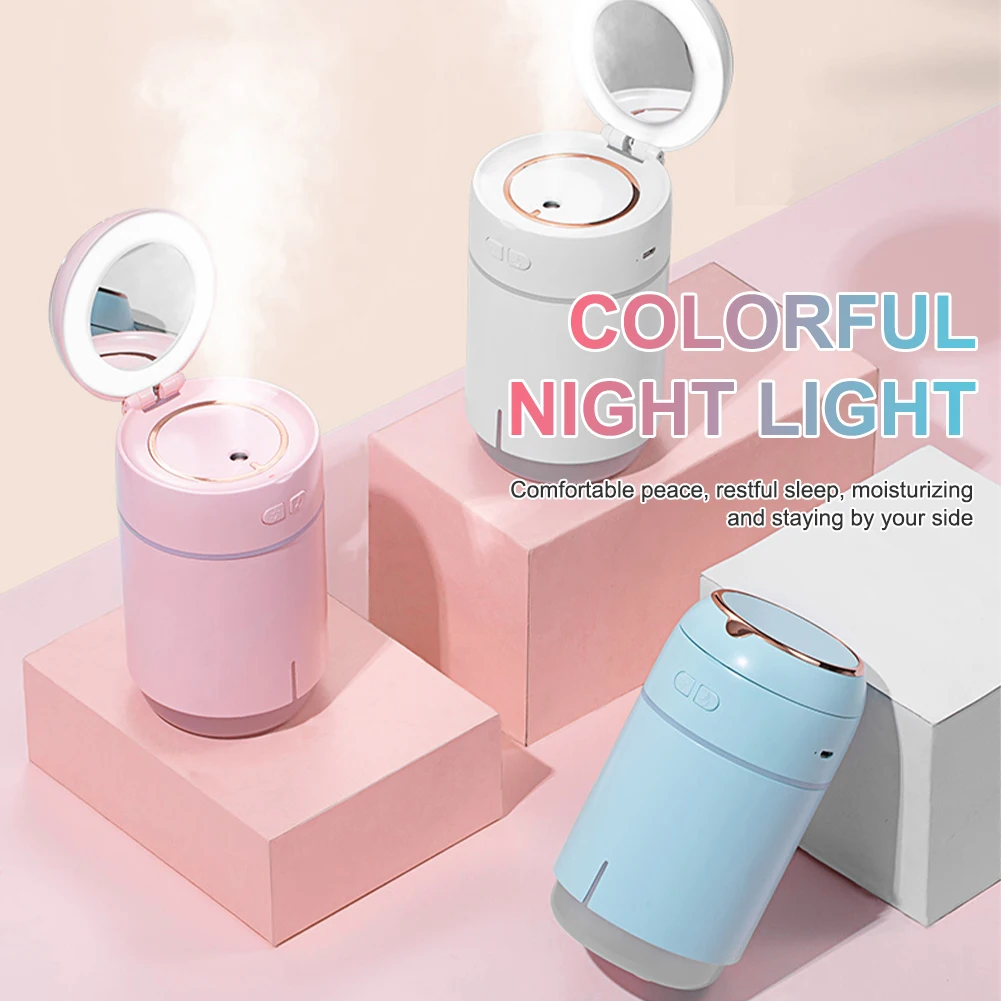 400ML Portable Air Humidifier USB Desktop Mist Maker 2 Modes with Makeup Mirror Night Light Ring Light for Home Car Office
400ML Portable Air Humidifier USB Desktop Mist Maker 2 Modes with Makeup Mirror Night Light Ring Light for Home Car Office