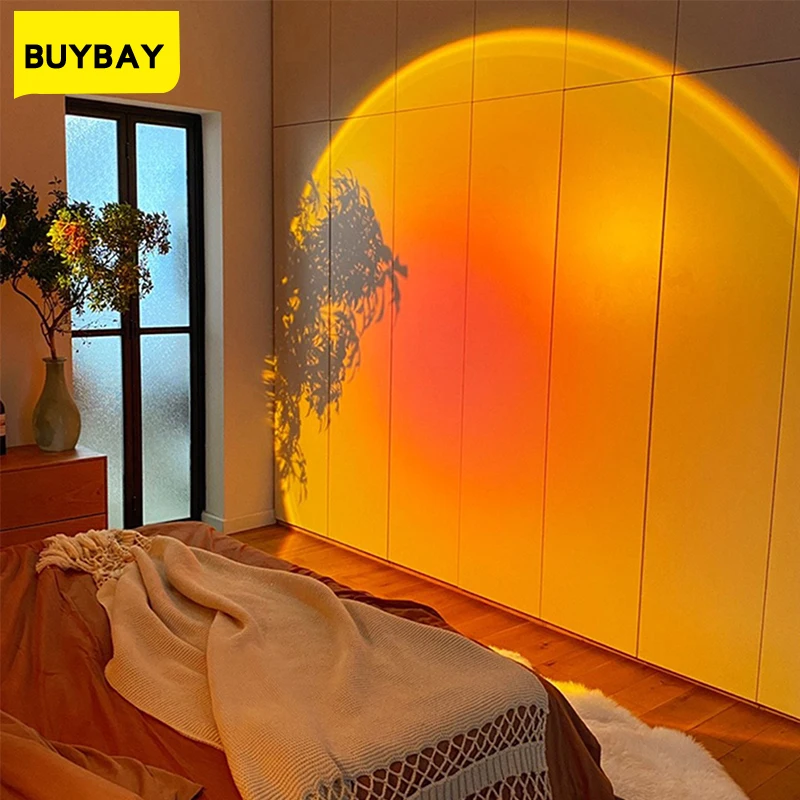 Atmosphere Led Night Light USB Rainbow Sunset Projector Table Lamp for Home Coffe shop Background Wall Decoration
Atmosphere Led Night Light USB Rainbow Sunset Projector Table Lamp for Home Coffe shop Background Wall Decoration