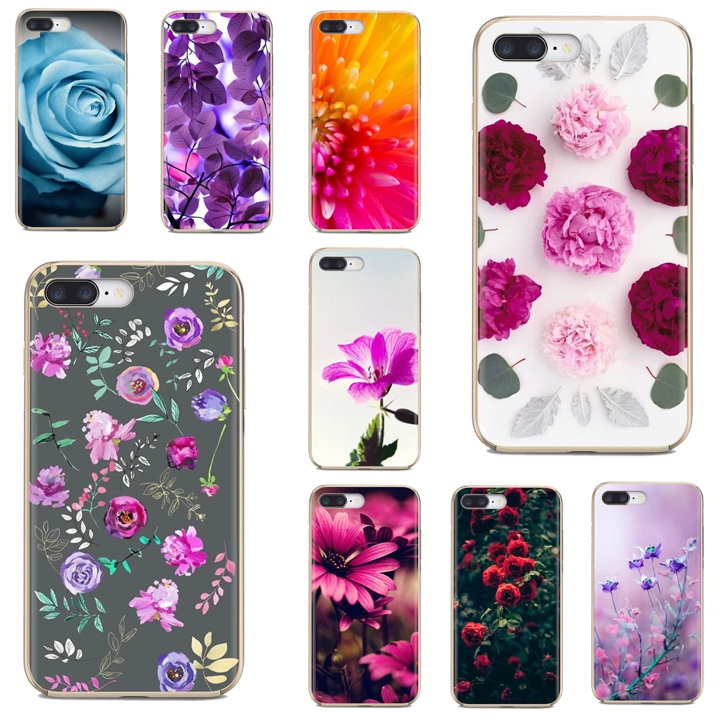 

For iPhone iPod Touch 11 12 Pro 4 4S 5 5S SE 5C 6 6S 7 8 X XR XS Plus Max 2020 Beautiful Neon Flowers phone Wallpaper Soft Case