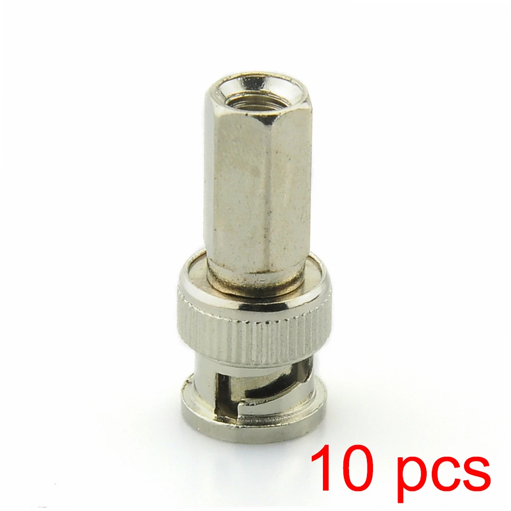 

10x BNC Male Twist-on RG59 Connector for CCTV Coax Coaxial Security Cameras