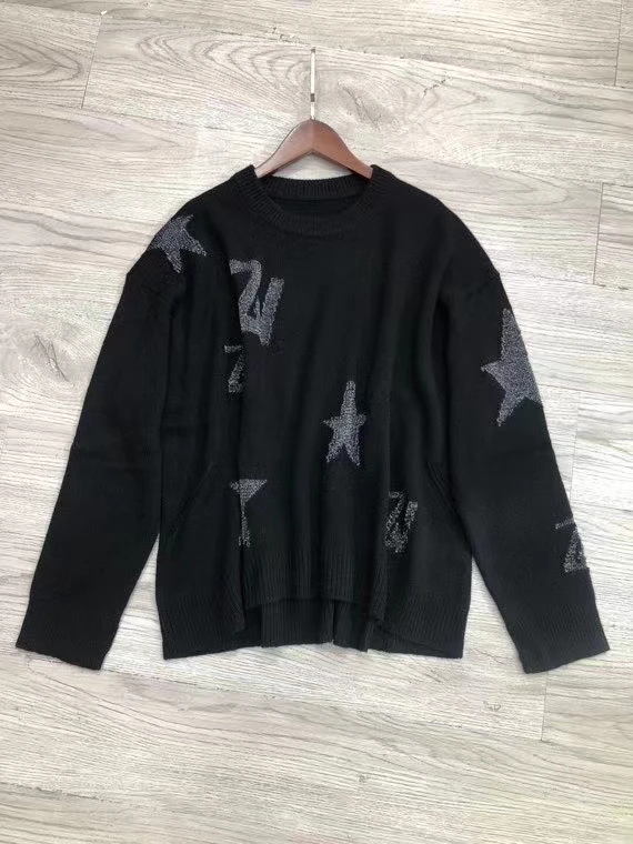 2021 Autumn Winter Women's O-Neck Sweater Letter Star Pattern Long Sleeve Pullover Top Ladies Jumpers Female Clothes 
2021 Autumn Winter Women's O-Neck Sweater Letter Star Pattern Long Sleeve Pullover Top Ladies Jumpers Female Clothes