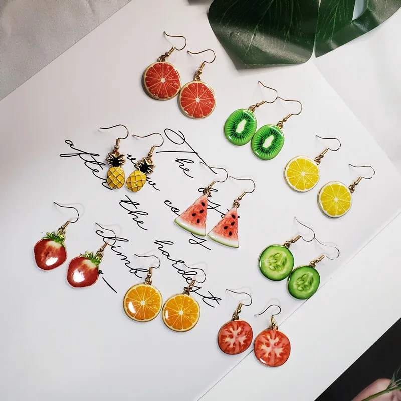 Korean style simple fruit earrings Student girlfriend style Women's earrings Ladies accessories сережки сердечки aretes acero in
Korean style simple fruit earrings Student girlfriend style Women's earrings Ladies accessories сережки сердечки aretes acero in