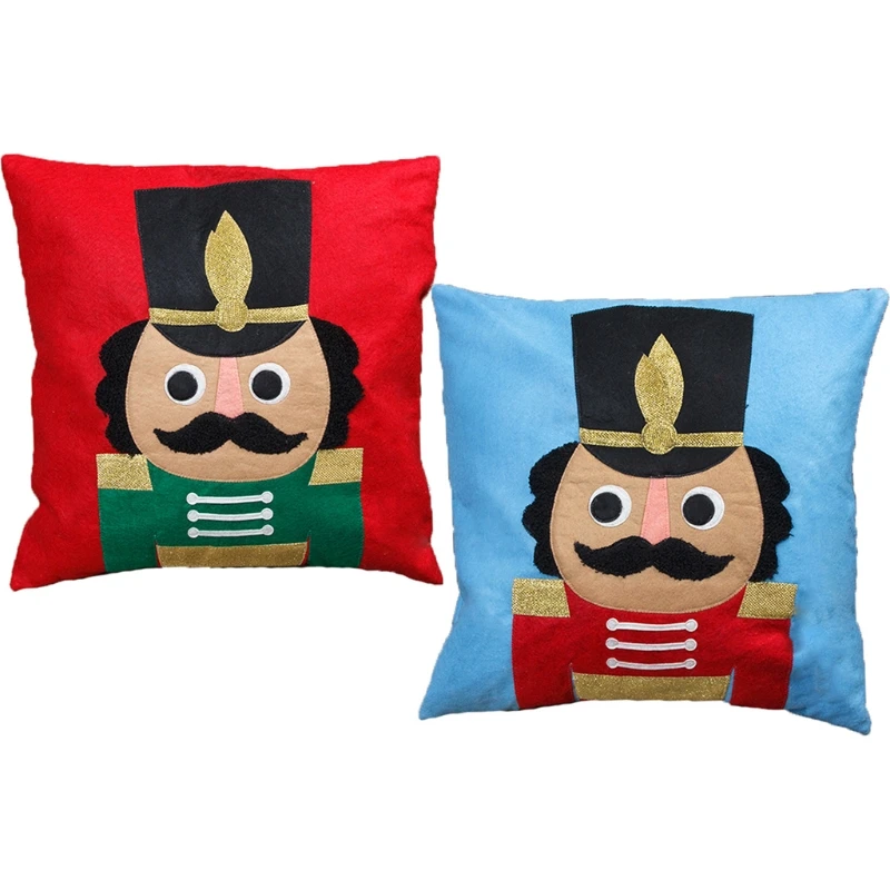 Christmas Cartoon Nutcracker Throw Pillow Case Cute Colorful Felt Walnut Soldier Toy Pattern Xmas Sofa Cushion Cover
Christmas Cartoon Nutcracker Throw Pillow Case Cute Colorful Felt Walnut Soldier Toy Pattern Xmas Sofa Cushion Cover