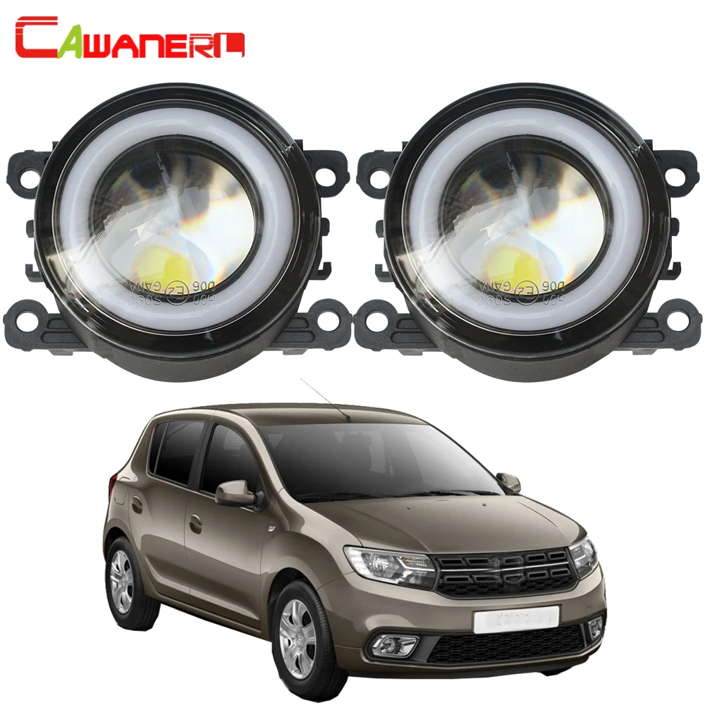 

Cawanerl For Dacia Sandero Hatchback 2008-2015 Car 30W LED Fog Light H11 Angel Eye DRL Daytime Running Lamp 3000LM 12V 2 Pieces