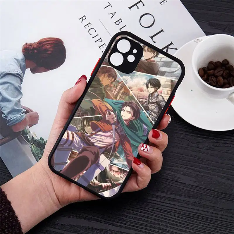 Anime Attack On Titan Levi Ackerman Phone Case Transparent Matte for iPhone 7 8 11 12 s mini pro X XS XR MAX Plus cover funda
Anime Attack On Titan Levi Ackerman Phone Case Transparent Matte for iPhone 7 8 11 12 s mini pro X XS XR MAX Plus cover funda