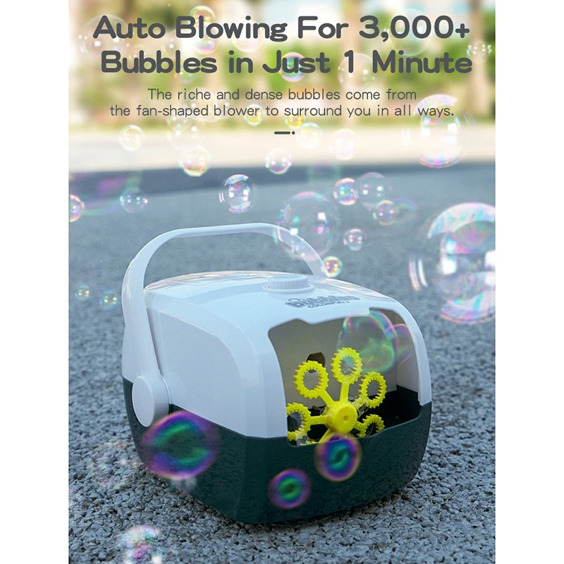 Rechargeable Automatic Bubble Machine for Suitcase Automatic Bubble Making Machine Party Stage Outdoor Toys 
Rechargeable Automatic Bubble Machine for Suitcase Automatic Bubble Making Machine Party Stage Outdoor Toys