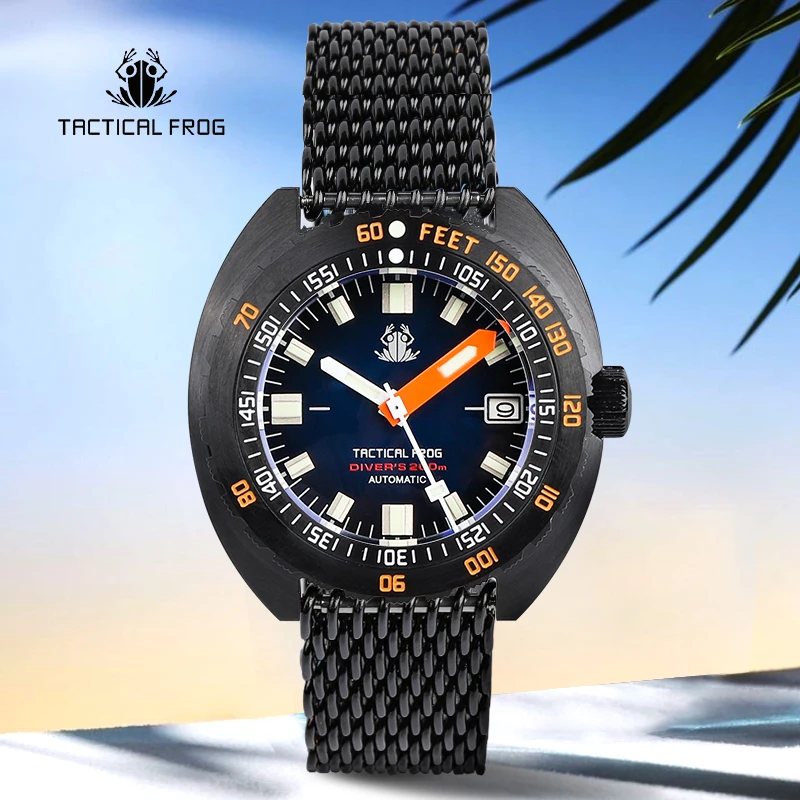 Tactical Frog Sub 300T PVD Diver Watch 44mm Blue Dial NH35 Automatic Mechanical Wristwatches C3 Luminous Sapphire 20ATM
Tactical Frog Sub 300T PVD Diver Watch 44mm Blue Dial NH35 Automatic Mechanical Wristwatches C3 Luminous Sapphire 20ATM