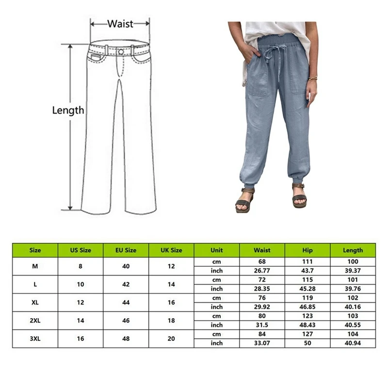 Women Casual Harajuku Long Ankle Length Trousers 2021 Summer Autumn Plus Size Solid Elastic Waist Linen Pants Black Pants Jogger
Women Casual Harajuku Long Ankle Length Trousers 2021 Summer Autumn Plus Size Solid Elastic Waist Linen Pants Black Pants Jogger