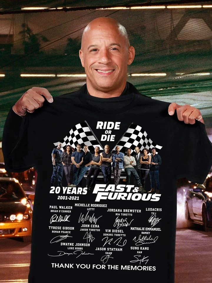 Футболка мужская из хлопка с надписью Fast & Furious | Мужская одежда