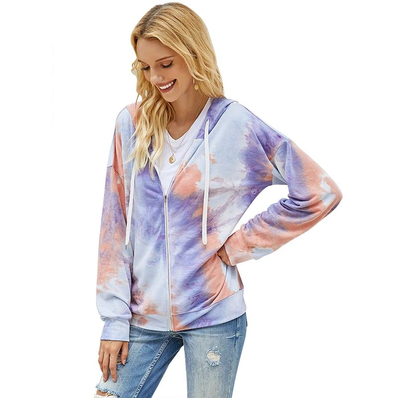 Women Hoodies Jackets Coats Fleece Female Leisure Casual Clothes Tie Dye Zip-up Zipper Sweatshirt Outerwear Sportswear Sudaderas
Women Hoodies Jackets Coats Fleece Female Leisure Casual Clothes Tie Dye Zip-up Zipper Sweatshirt Outerwear Sportswear Sudaderas
