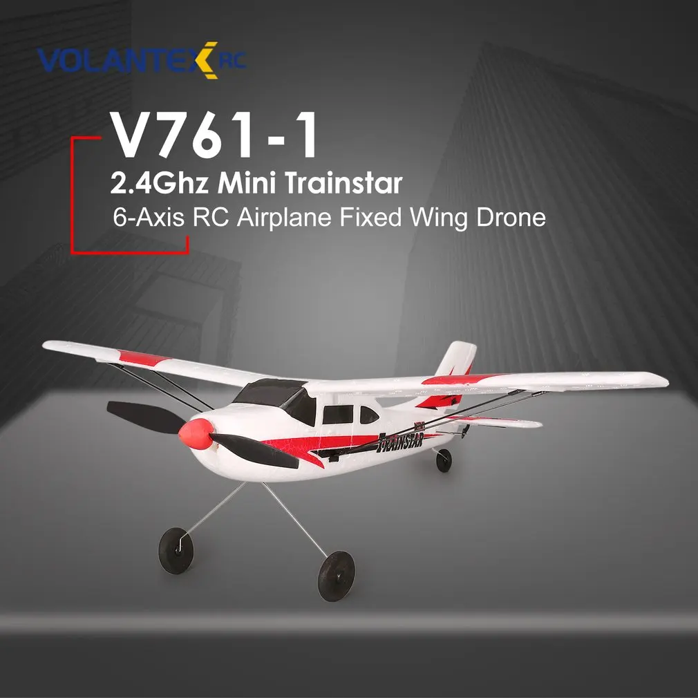 VOLANTEX V761-1 2 4 Ghz 3CH Mini Trainstar 6-осевой пульт дистанционного управления RC самолет с