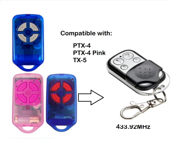 For PTX4 Remote Control Gate Remote Control Replacement Garage Door Remote Control Transmitter 433,92MHz
For PTX4 Remote Control Gate Remote Control Replacement Garage Door Remote Control Transmitter 433,92MHz