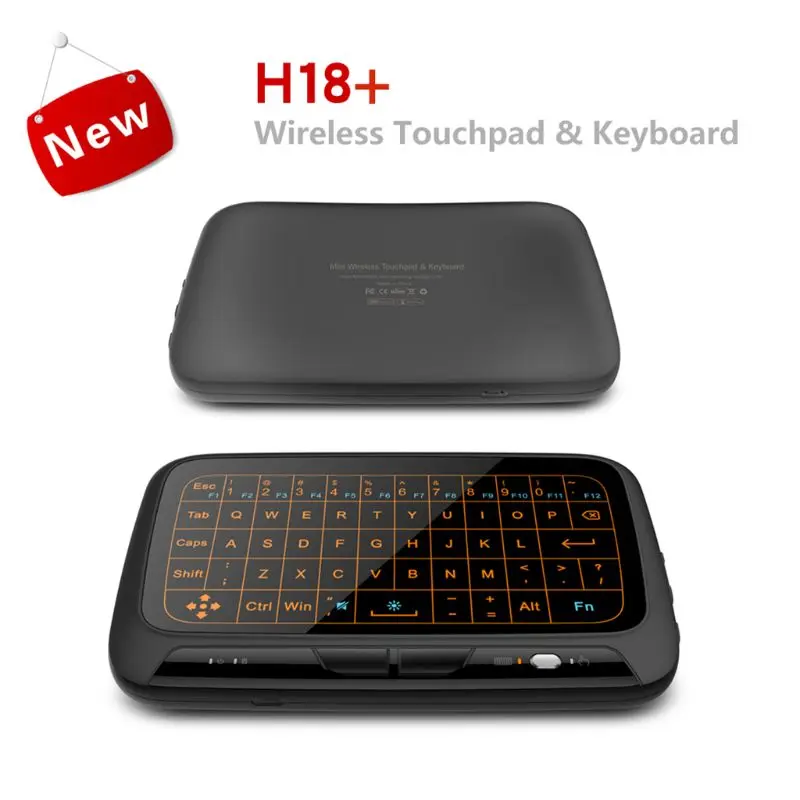 

H18+ H18 Plus 2.4GHz Mini Wireless Keyboard With Full Touchpad Backlight Function Air Mouse Keyboards With Backlit for android