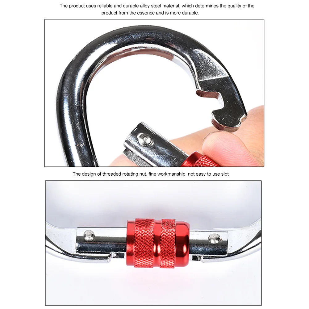 1 Pair Yoga Accessories 25KN Professional Master Lock Carabiner Rock Climbing Buckle Equipment Outdoor for Yoga Hammock
1 Pair Yoga Accessories 25KN Professional Master Lock Carabiner Rock Climbing Buckle Equipment Outdoor for Yoga Hammock
