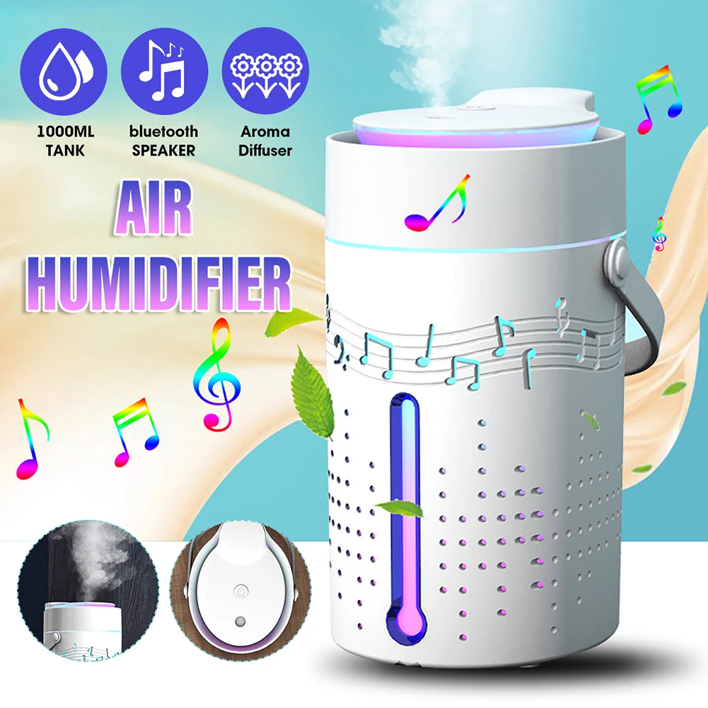Car USB Humidifier Aromatherapy Powered Bluetooth Speaker LED Night Lamp Atomizer Aroma Essential Oil Diffuser Mist Maker 1000mL
Car USB Humidifier Aromatherapy Powered Bluetooth Speaker LED Night Lamp Atomizer Aroma Essential Oil Diffuser Mist Maker 1000mL