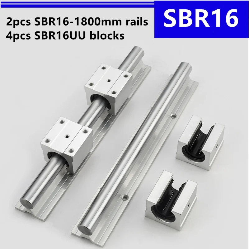 2 шт. SBR16 -1800 мм линейная направляющая опорная рейка и 4 шт. SBR16UU линейные подшипниковые блоки для станков с ЧПУ
2 шт. SBR16 -1800 мм линейная направляющая опорная рейка и 4 шт. SBR16UU линейные подшипниковые блоки для станков с ЧПУ