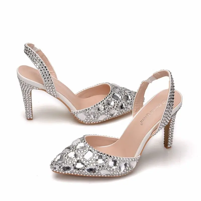 women sandals wedding Party banquet PU Rhinestones Buckle Strap 9CM Thin High Heels Pointed Toe sandal women shoes size 35-42
women sandals wedding Party banquet PU Rhinestones Buckle Strap 9CM Thin High Heels Pointed Toe sandal women shoes size 35-42