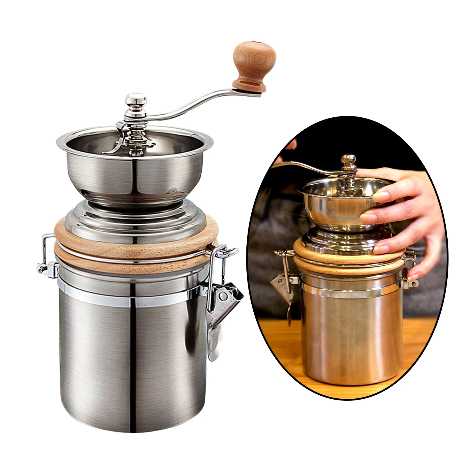 Portable Manual Coffee Grinder with Adjustable Setting Metal Burrs Bean Tool for Travel Camping Home Office Espresso Press
Portable Manual Coffee Grinder with Adjustable Setting Metal Burrs Bean Tool for Travel Camping Home Office Espresso Press