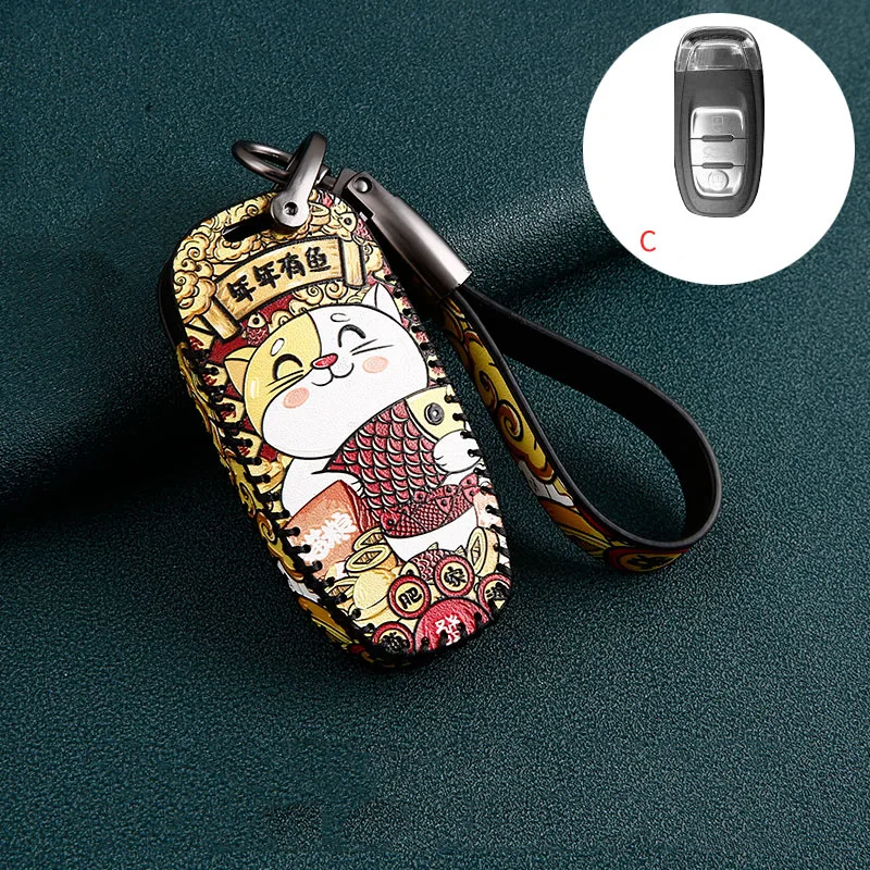 Leather Car Key Cover Case for Audi A1 A3 A4 A5 A6 A7 A8 Quattro Q3 Q5 Q7 2009-2011 2012 2013 2014 2015 Shell Fob Accessories
Leather Car Key Cover Case for Audi A1 A3 A4 A5 A6 A7 A8 Quattro Q3 Q5 Q7 2009-2011 2012 2013 2014 2015 Shell Fob Accessories