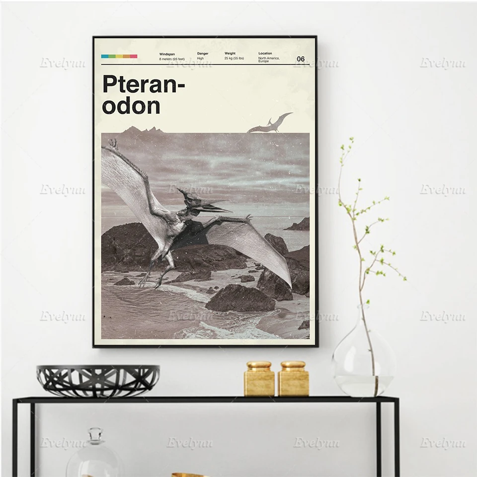 Pteranodon Retro Wall Art Modular Pictures Nordic Dinosaur Painting Animal Posters and Prints Canvas For Living Room Home Decor
Pteranodon Retro Wall Art Modular Pictures Nordic Dinosaur Painting Animal Posters and Prints Canvas For Living Room Home Decor