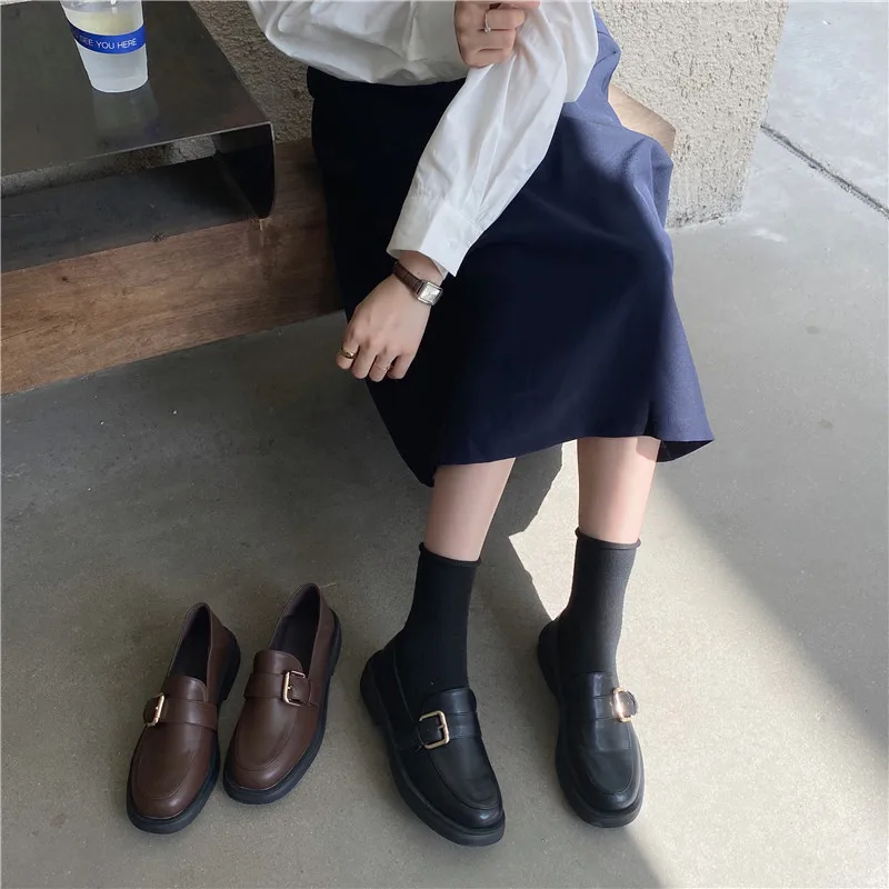 Korean British Retro Metal Buckle Muffin Bottom Women's Shoes Lefu Shoes Women's Shoes Leather Shoes Shoes for Women
Korean British Retro Metal Buckle Muffin Bottom Women's Shoes Lefu Shoes Women's Shoes Leather Shoes Shoes for Women