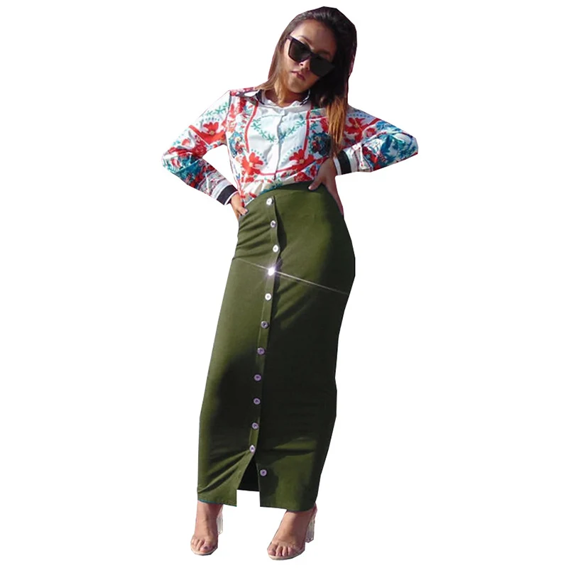 Winter Autumn High Waist Women Skirts Muslim Buttons Bodycon Sheath Long Skirt Femme Sexy Pencil Skirts Solid Streetwear
Winter Autumn High Waist Women Skirts Muslim Buttons Bodycon Sheath Long Skirt Femme Sexy Pencil Skirts Solid Streetwear