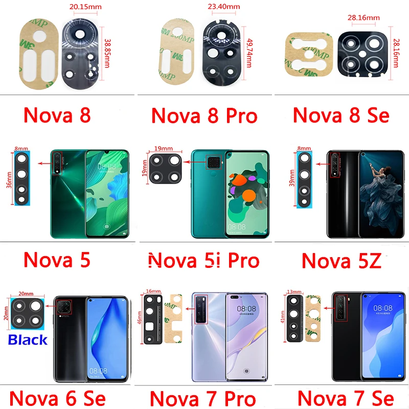 10PCS Rear Back Camera Glass Lens Cover With Glue Adhesive Sticker For Huawei Nova 5T 5 5i 5T 5Z 6 Se 7 8 Pro Nova 8 Se
10PCS Rear Back Camera Glass Lens Cover With Glue Adhesive Sticker For Huawei Nova 5T 5 5i 5T 5Z 6 Se 7 8 Pro Nova 8 Se