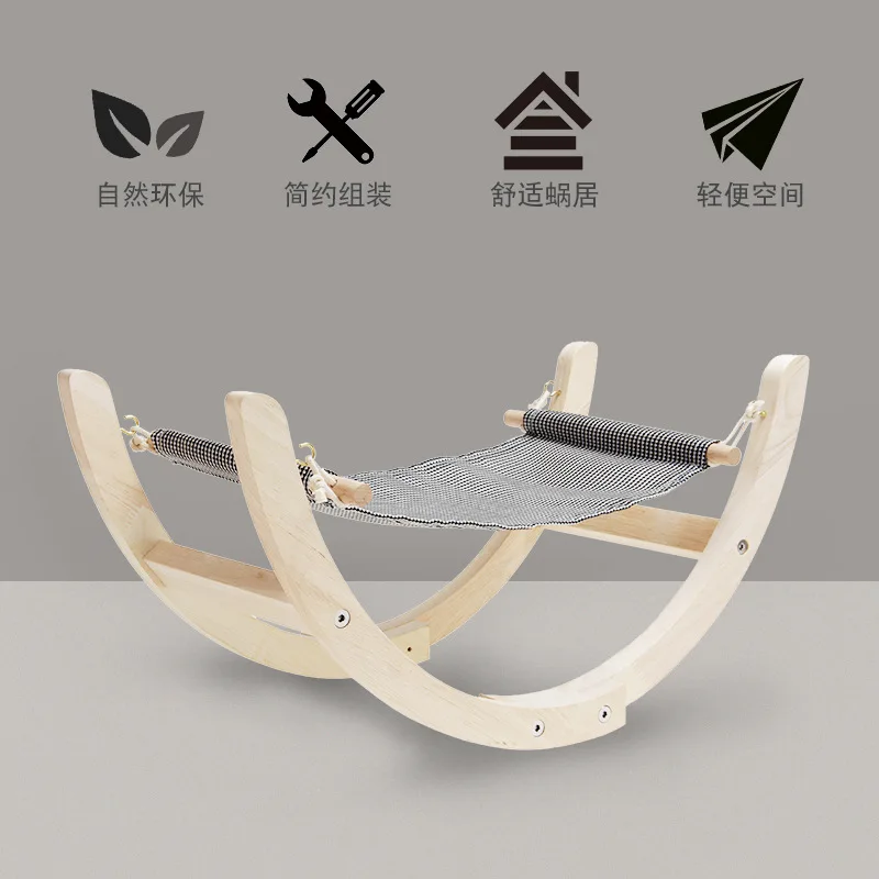 Pet Cat Rocking Chair Bed Solid Wood Cat Kennel Hammock Microphone Cat Basket Pet Furniture Relieve Boredom Entertain Product
Pet Cat Rocking Chair Bed Solid Wood Cat Kennel Hammock Microphone Cat Basket Pet Furniture Relieve Boredom Entertain Product