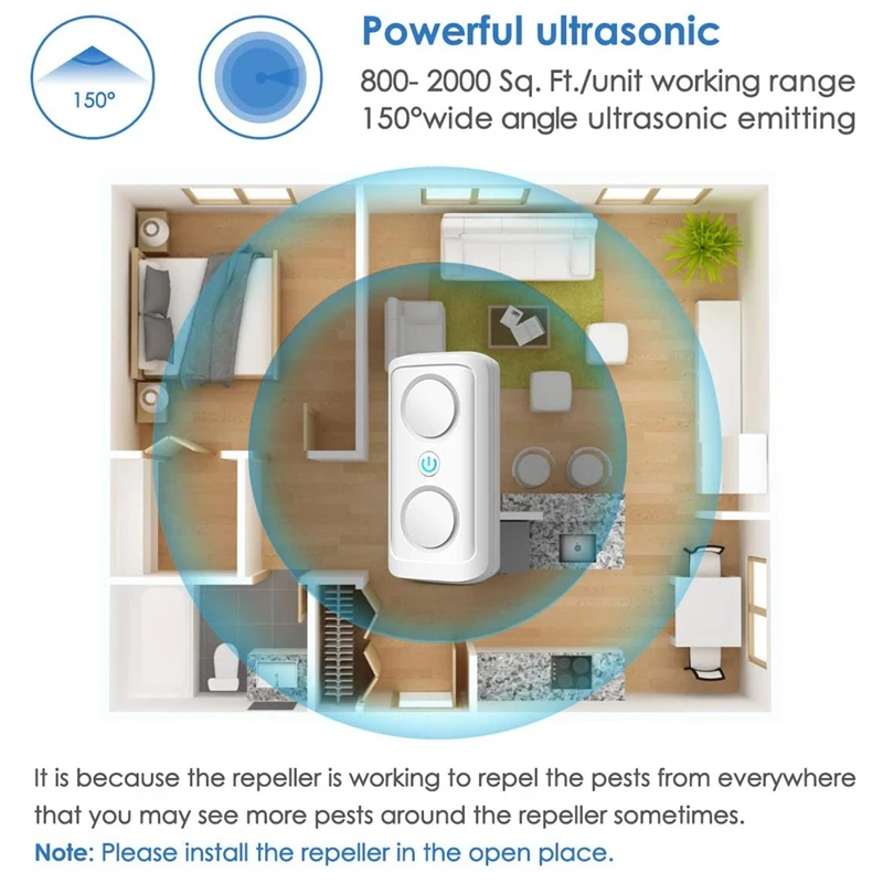 2PCS Ultrasonic Pest Repeller, Pest Control Reject Devices Electronic US Plug in Repellent Defender Home Indoor
2PCS Ultrasonic Pest Repeller, Pest Control Reject Devices Electronic US Plug in Repellent Defender Home Indoor