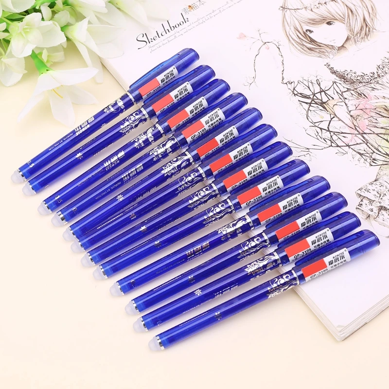 41QA 12Pcs Creative 0.5mm Erasable Gel Pens Blue Ink Office Student Stationery
41QA 12Pcs Creative 0.5mm Erasable Gel Pens Blue Ink Office Student Stationery