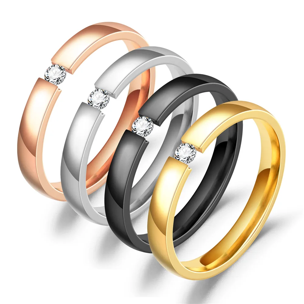 VOERYNT Simple 4MM Stainless Steel Zircon Rings For Women Men Engagement Anniversary Jewelry Gift DC002
VOERYNT Simple 4MM Stainless Steel Zircon Rings For Women Men Engagement Anniversary Jewelry Gift DC002