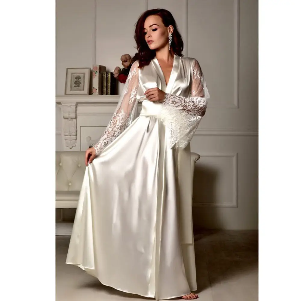 Women Silk Stain Robe Pajamas Nightdress Sexy lingerie Hot Stain Long Solid Nightgown Sleepwear Underwear
Women Silk Stain Robe Pajamas Nightdress Sexy lingerie Hot Stain Long Solid Nightgown Sleepwear Underwear