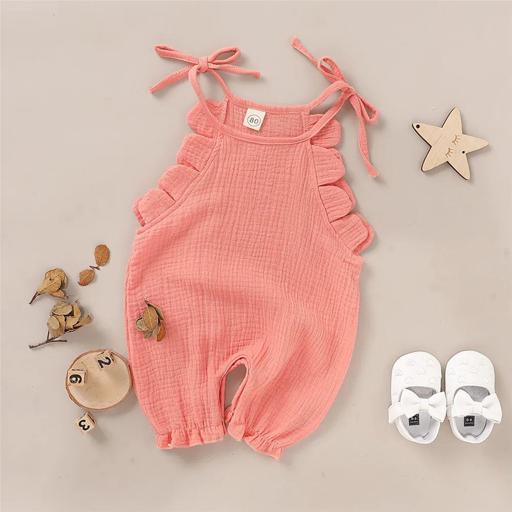 2020 Baby Summer Clothing Newborn Toddler Baby Girl Clothes Ruffled Sleeveless Solid Romper Jumpsuit Cotton Linen Outfit
2020 Baby Summer Clothing Newborn Toddler Baby Girl Clothes Ruffled Sleeveless Solid Romper Jumpsuit Cotton Linen Outfit
