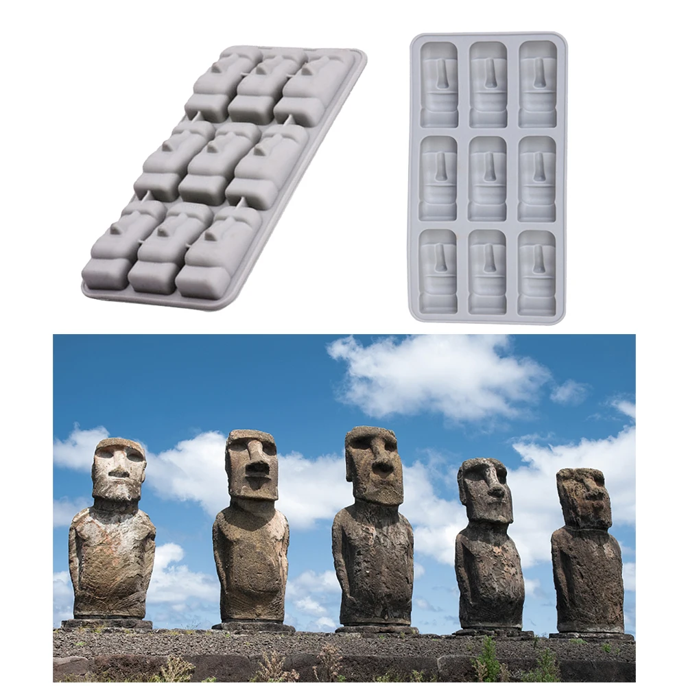 9-полосный Силиконовый поднос для льда, каменная статуя для пасхального острова, ледяной блок для охлажденных напитков, соков
9-полосный Силиконовый поднос для льда, каменная статуя для пасхального острова, ледяной блок для охлажденных напитков, соков
