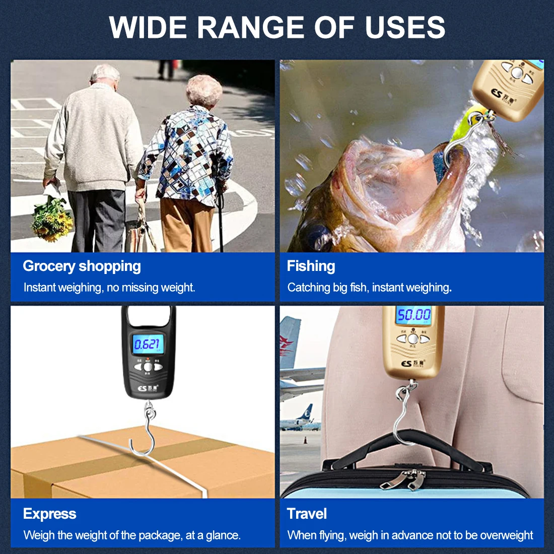 Mini Hanging Scale Pocket Portable 50kg LCD Digital Hanging Luggage Weighting Fishing Hook Scale Electronic Weight Scales
Mini Hanging Scale Pocket Portable 50kg LCD Digital Hanging Luggage Weighting Fishing Hook Scale Electronic Weight Scales