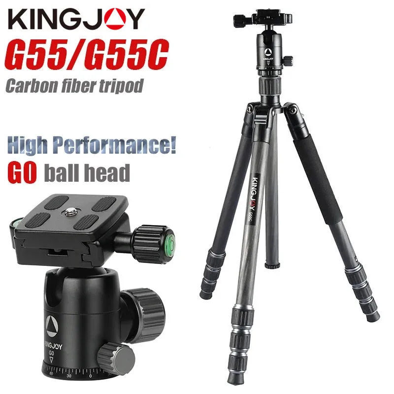KINGJOY Official G55 Professional Carbon Fiber Portable Tripod Kit Monopod Stand Ball head For Travel DSLR Camera Photographic
KINGJOY Official G55 Professional Carbon Fiber Portable Tripod Kit Monopod Stand Ball head For Travel DSLR Camera Photographic