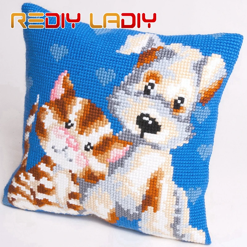 REDIY LADIY Cross Stitch Cushion Cover Cartoon Rabbit Home Decorative Pillow Case DIY Chunky Cross-Stitch Kits Sofa Throw Pillow 
REDIY LADIY Cross Stitch Cushion Cover Cartoon Rabbit Home Decorative Pillow Case DIY Chunky Cross-Stitch Kits Sofa Throw Pillow