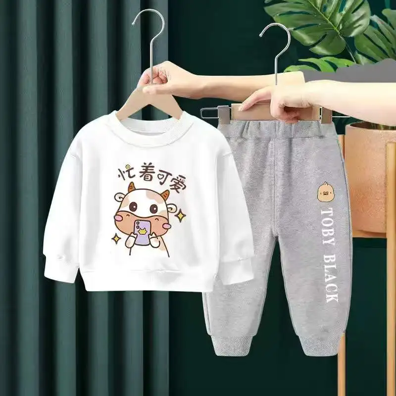 Children's Suit Boys And Girls Spring And Autumn Clothes New Kids Cartoon Sweater Two-piece Baby Fashion Sportswear Suits
Children's Suit Boys And Girls Spring And Autumn Clothes New Kids Cartoon Sweater Two-piece Baby Fashion Sportswear Suits