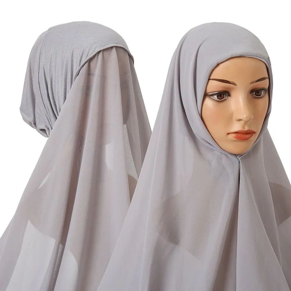 Solid Color Islam Comfortable Turbante Muslim Women Bonnet Chiffon Shawl Headband Head Scarf
Solid Color Islam Comfortable Turbante Muslim Women Bonnet Chiffon Shawl Headband Head Scarf