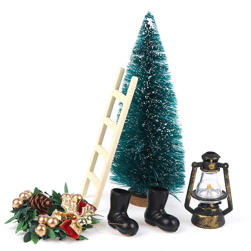 1Set Dollhouse Miniature Christmas Tree Wreath Ladder Kerosene Lamp Shoes Set For Dollhouse Decoration Xmas Toys
1Set Dollhouse Miniature Christmas Tree Wreath Ladder Kerosene Lamp Shoes Set For Dollhouse Decoration Xmas Toys