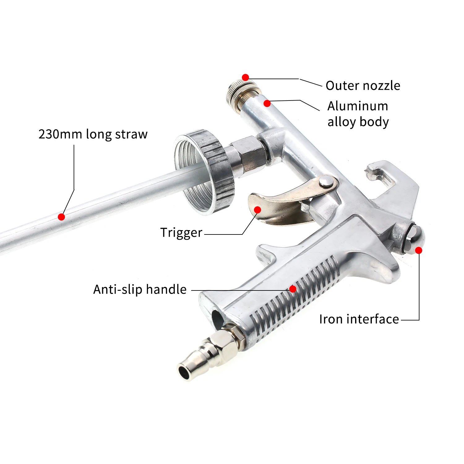 Portable Aluminum Alloy Sandblasting Spray Gun Glue Gun Airbrush Paint for Automobile Chassis Undercoating Metal Underbody
Portable Aluminum Alloy Sandblasting Spray Gun Glue Gun Airbrush Paint for Automobile Chassis Undercoating Metal Underbody