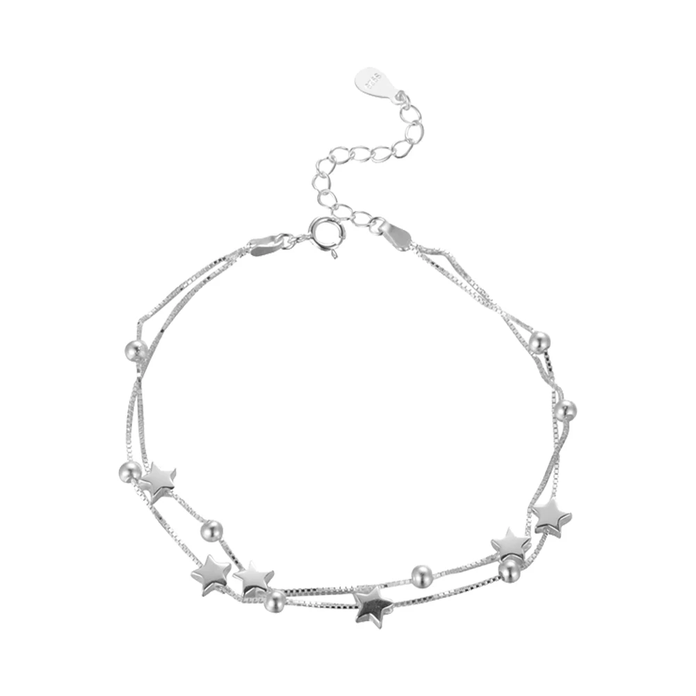Elegant chain bracelet silver beads star charm bracelet female snake link chain bracelet jewelry gift
Elegant chain bracelet silver beads star charm bracelet female snake link chain bracelet jewelry gift